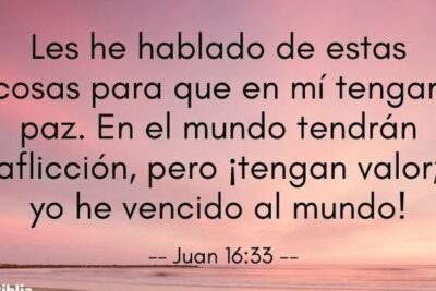 En el mundo tendréis aflicción (Juan 16:33 con explicación) - Biblia