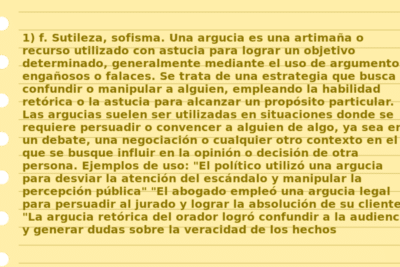 Significado de «argucia»