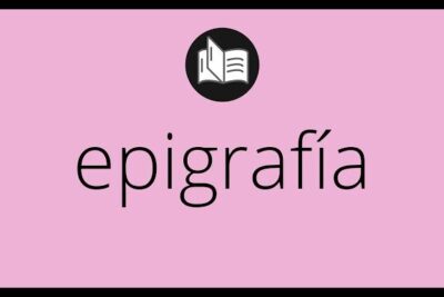 Que significa EPIGRAFÍA • epigrafía SIGNIFICADO • epigrafía ...