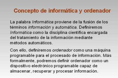 Introducción y conceptos generales. Informática