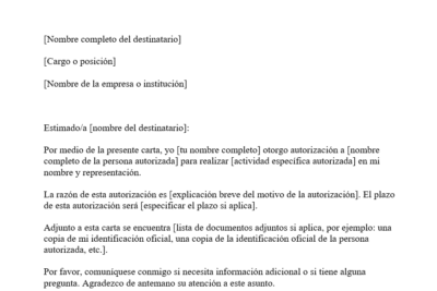 Ejemplos de Autorización: Aprende a Dar Permiso Correctamente ...